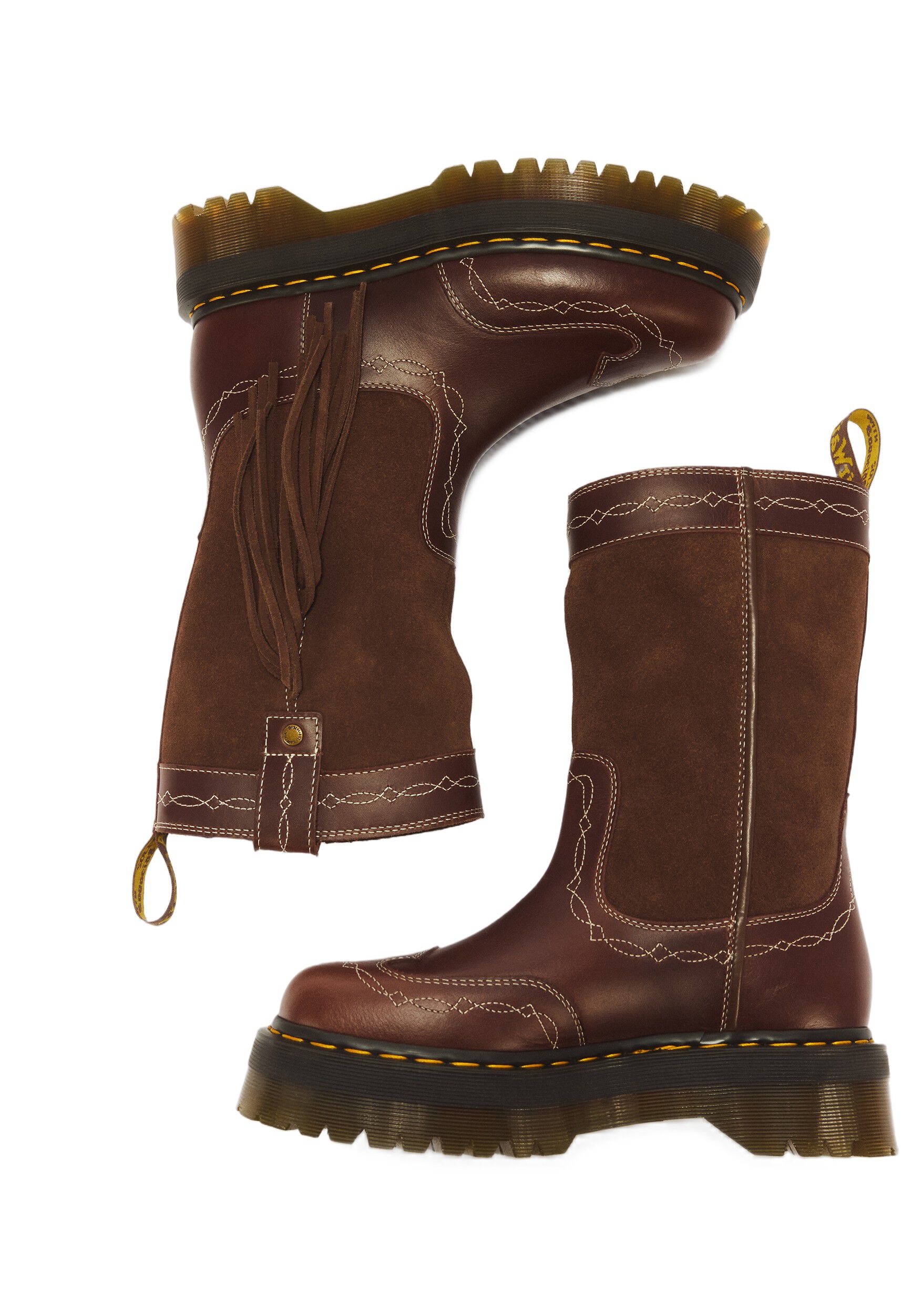 Quad Mid Dr Dark Brown Classic Pull Up+Bronx Suede