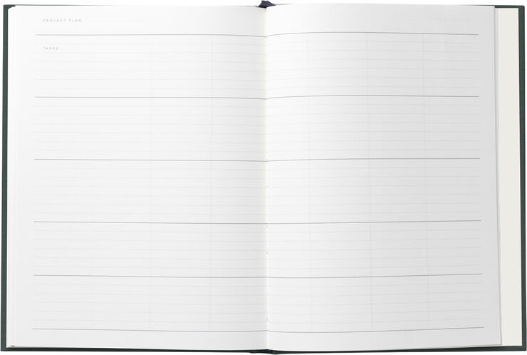 Business Notesbog med dagsplan og mødereferat, Grøn