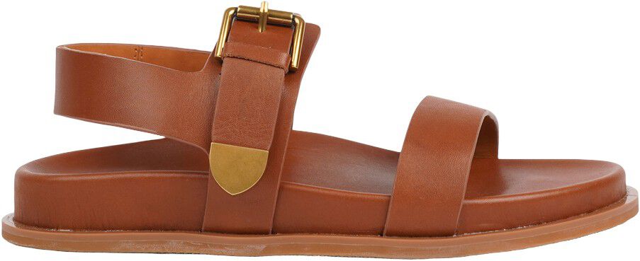 SALMAGI - ADJUSTABLE LEATHER SANDAL W/HEEL STRAP