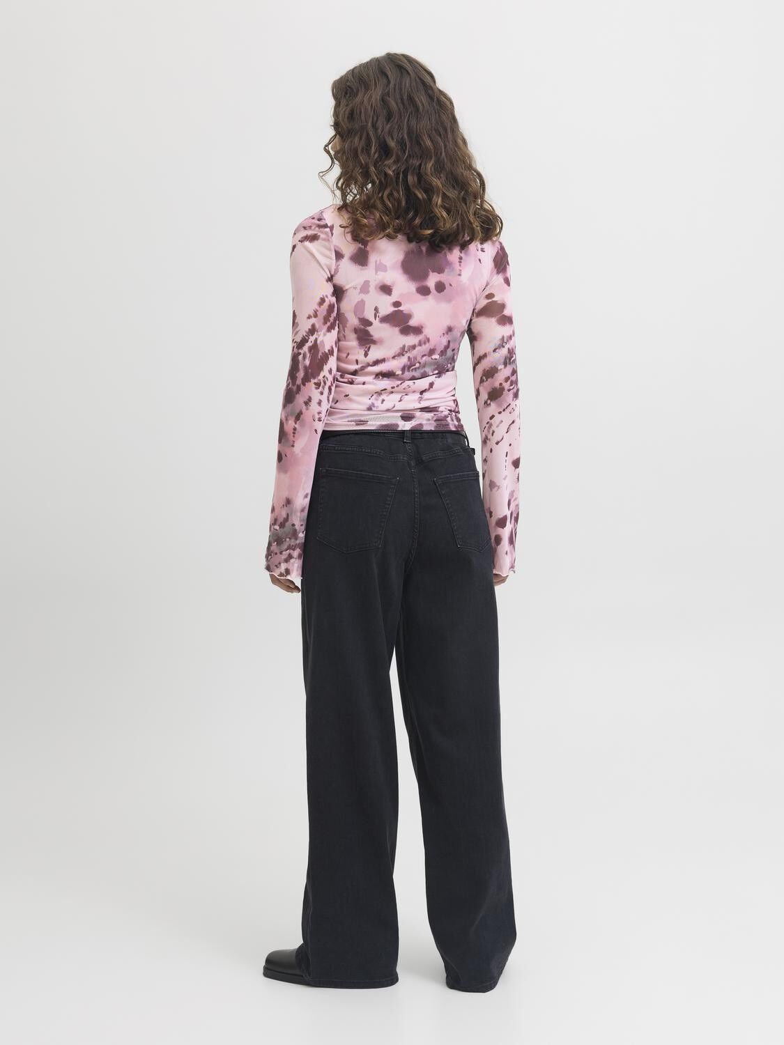 JXMINNA MESH LS TOP WVN LN