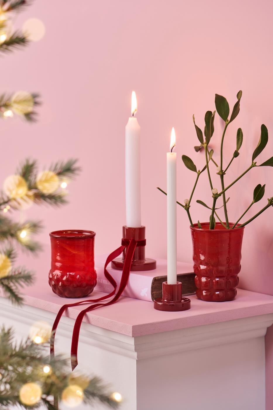 Stage glas t/2,2 cm lys r&oslash;d