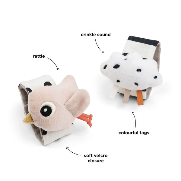 Håndledsranglesæt 2 stk. Happy clouds Pudder