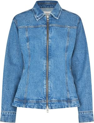 Belton Peplum Denim Jacket - Cotton