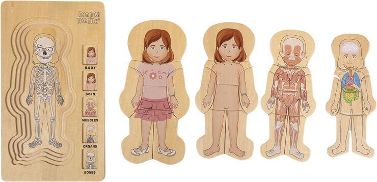 Puslespil Træ Min Krop Pige