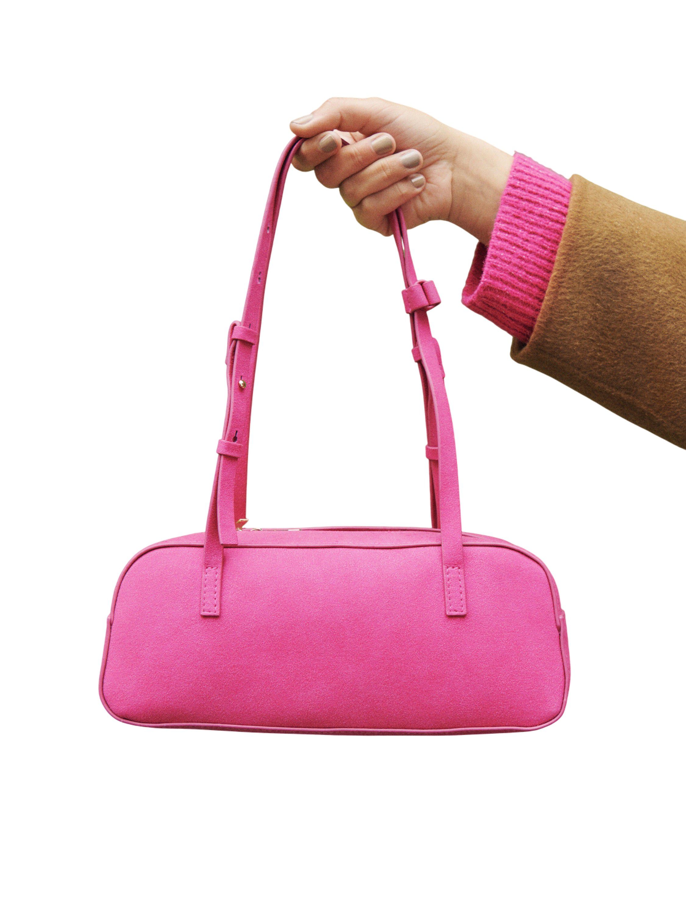 Lille taske med korte h&aring;ndtag samt