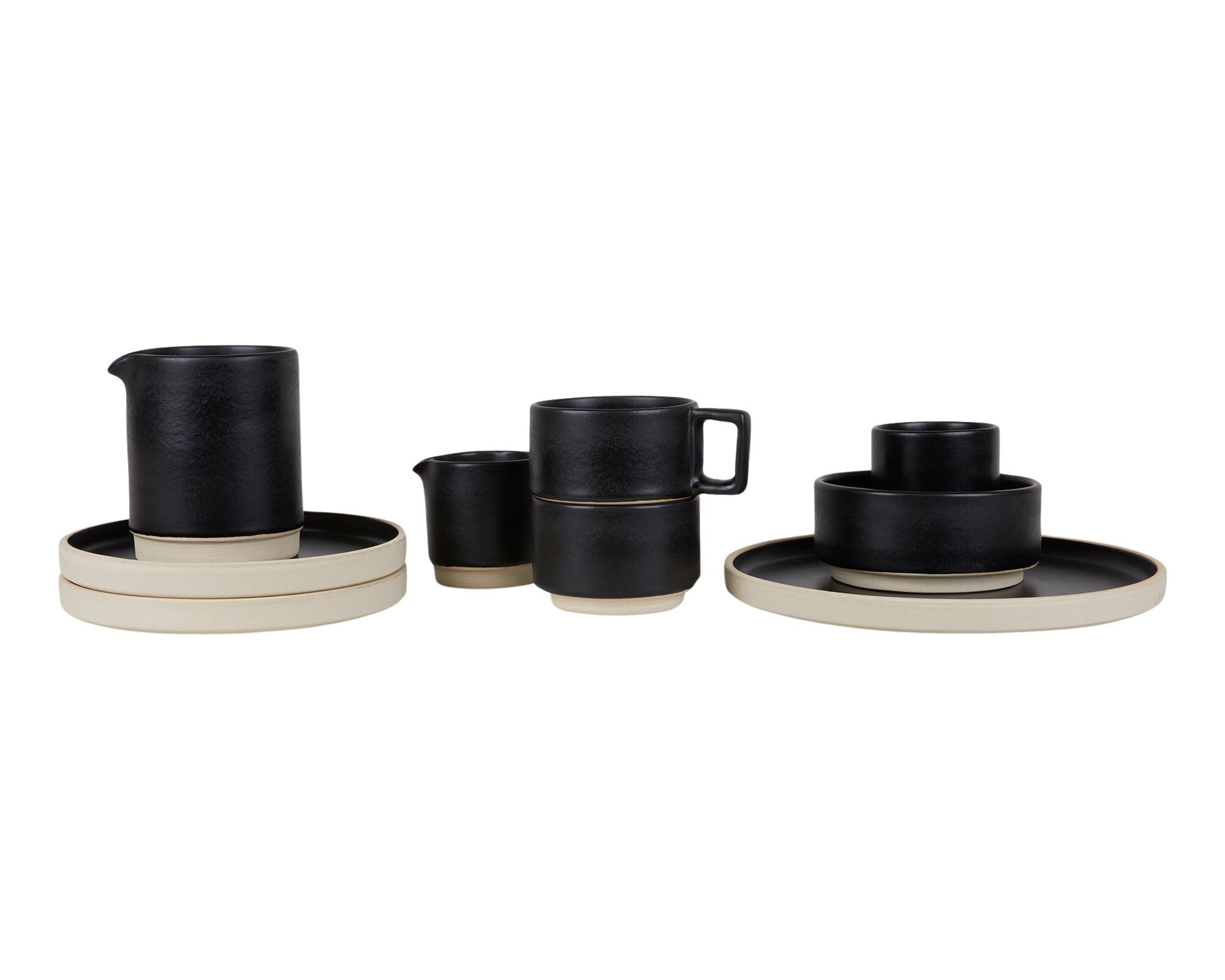 Otto Ceramic Bowls Set of Two | Black | Medium