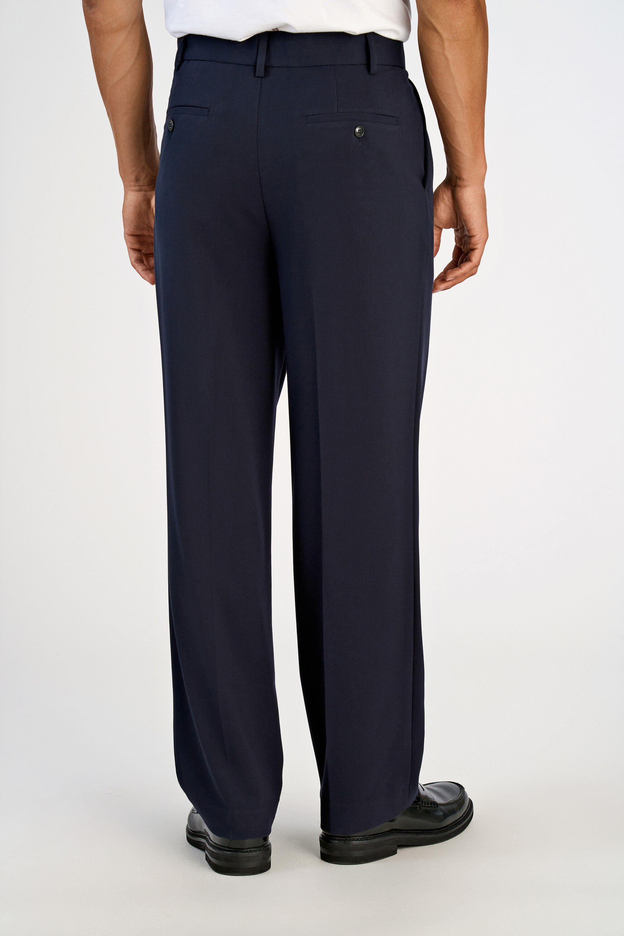 Relaxed pleated formal pants