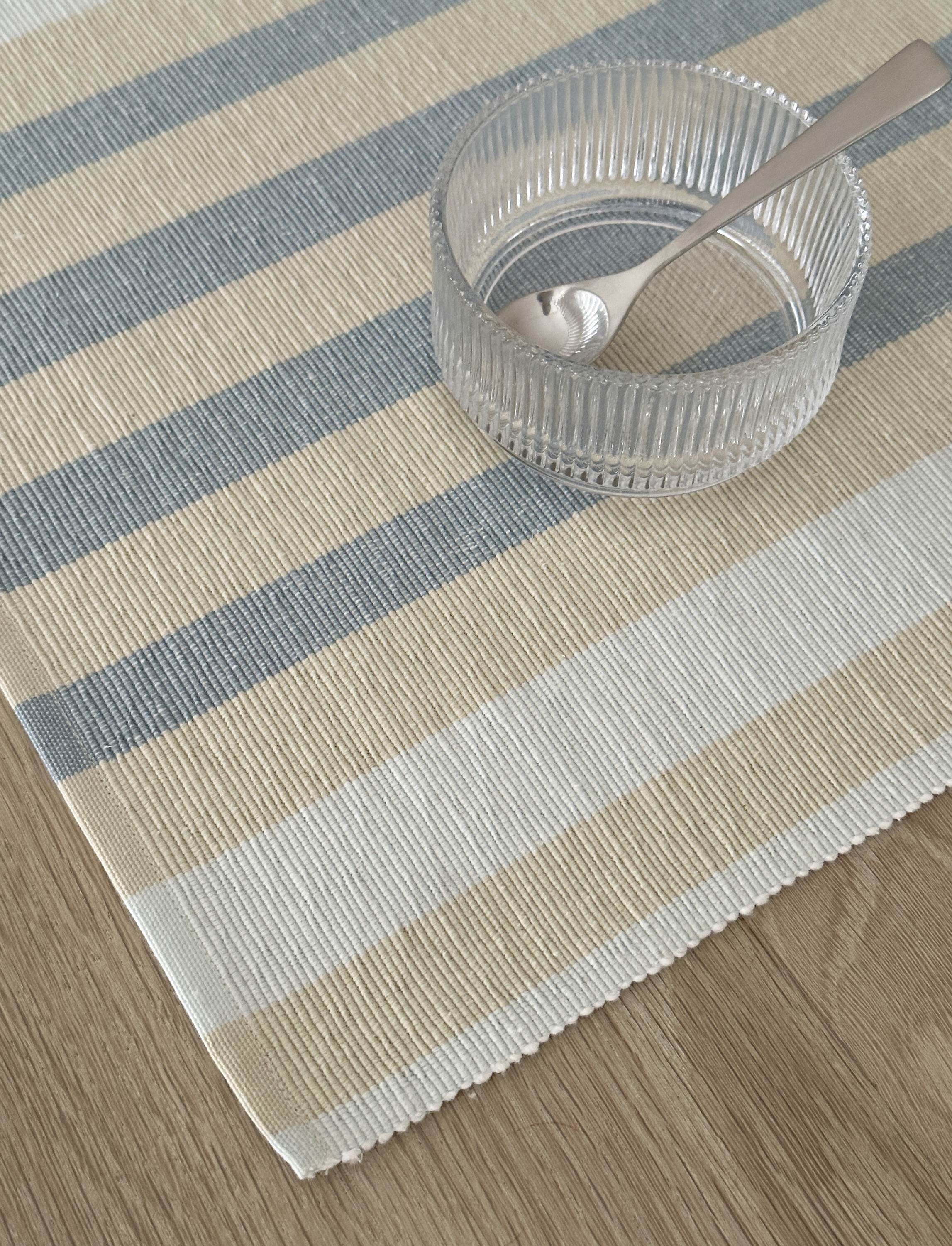 Vibeke Klint bordbrikke Bred linje 33x48 cm blue