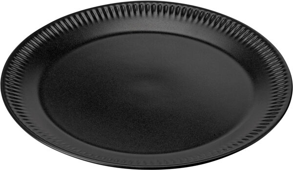 Tallerken, svart, Ø19 cm