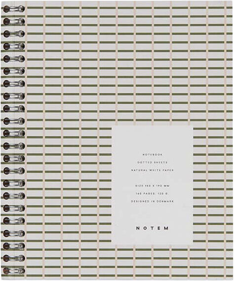 NELA Wirebound Spiral Notebook - Medium, gr&oslash;n