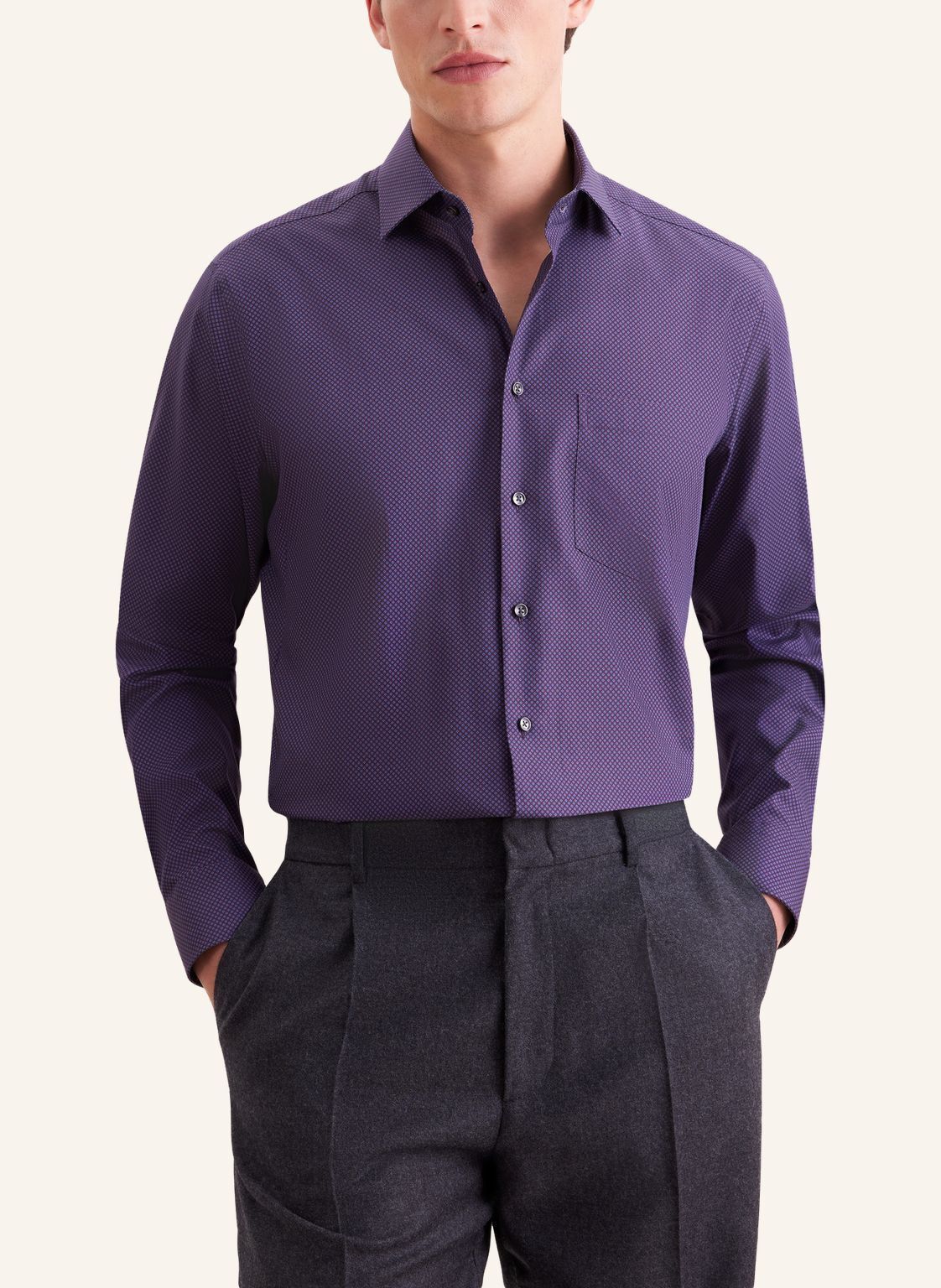 Business shirt Regular 1/1 Kent-Collar Print