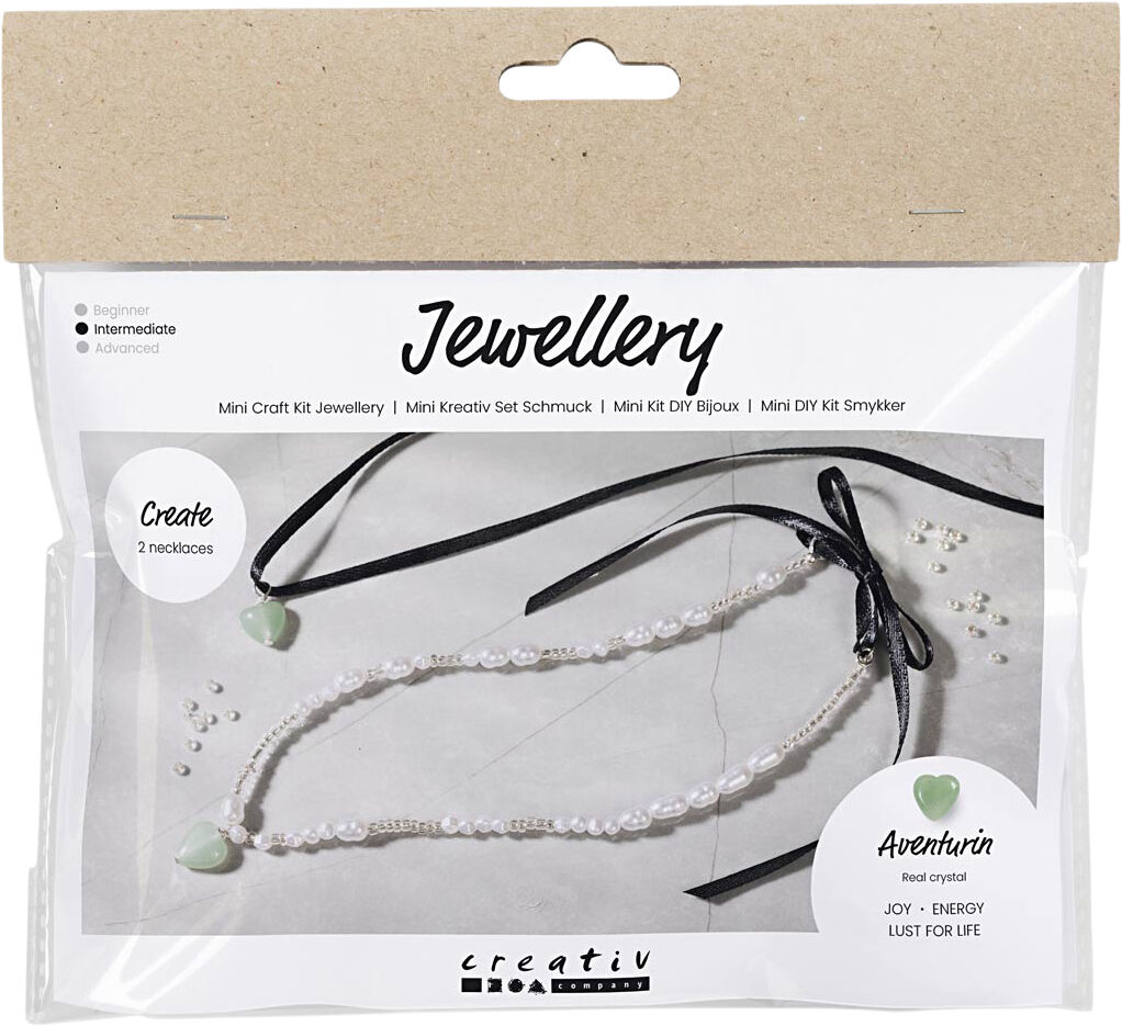 Mini DIY Kit Smykker, Aventurin hjerte