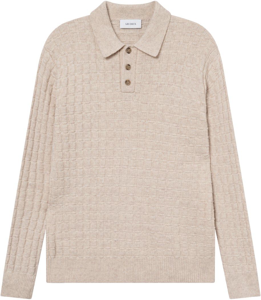 Gustav Squared Structure Polo Knit