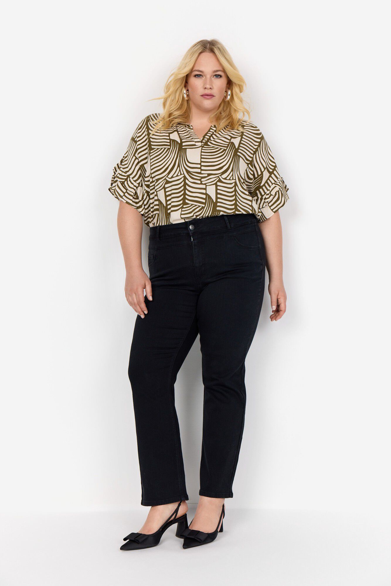 Curvy WA-LOVIS 1 Bluse Oliven