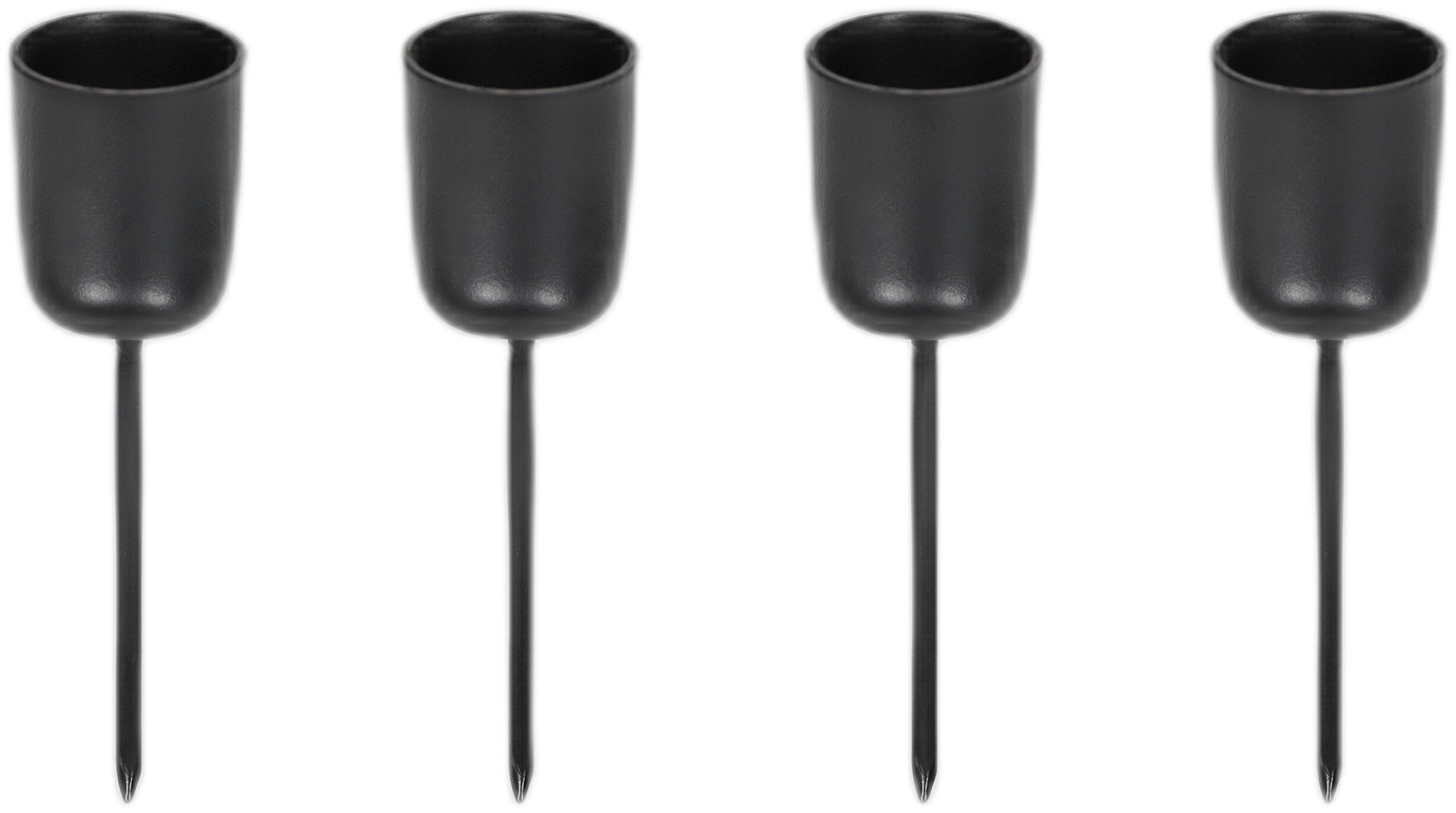Spike for taper, Matte black, 4-pack, 2,5x9 cm