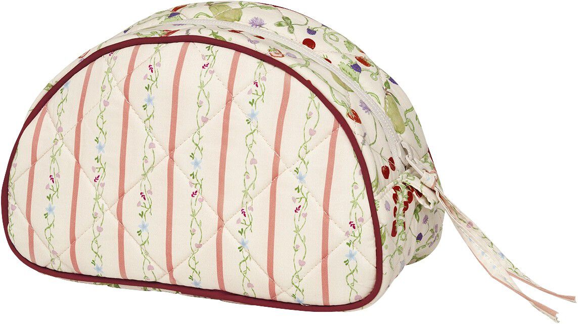 Makeup Bag Medium Summer Stripes Peach