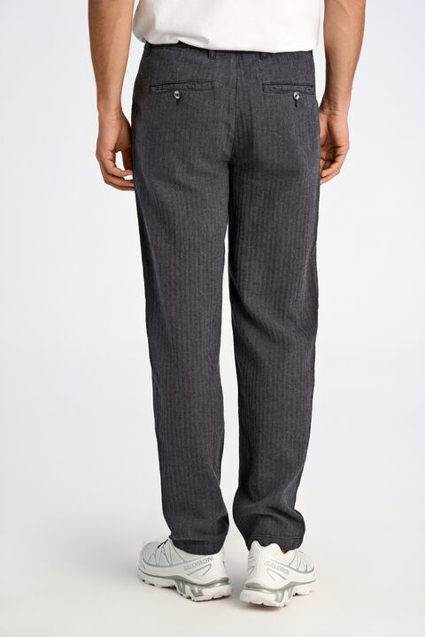 Linen blend herringbone pants