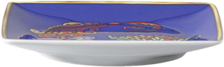 Bowl 12cm sq. flat, Holiday Alphabet G, Versace
