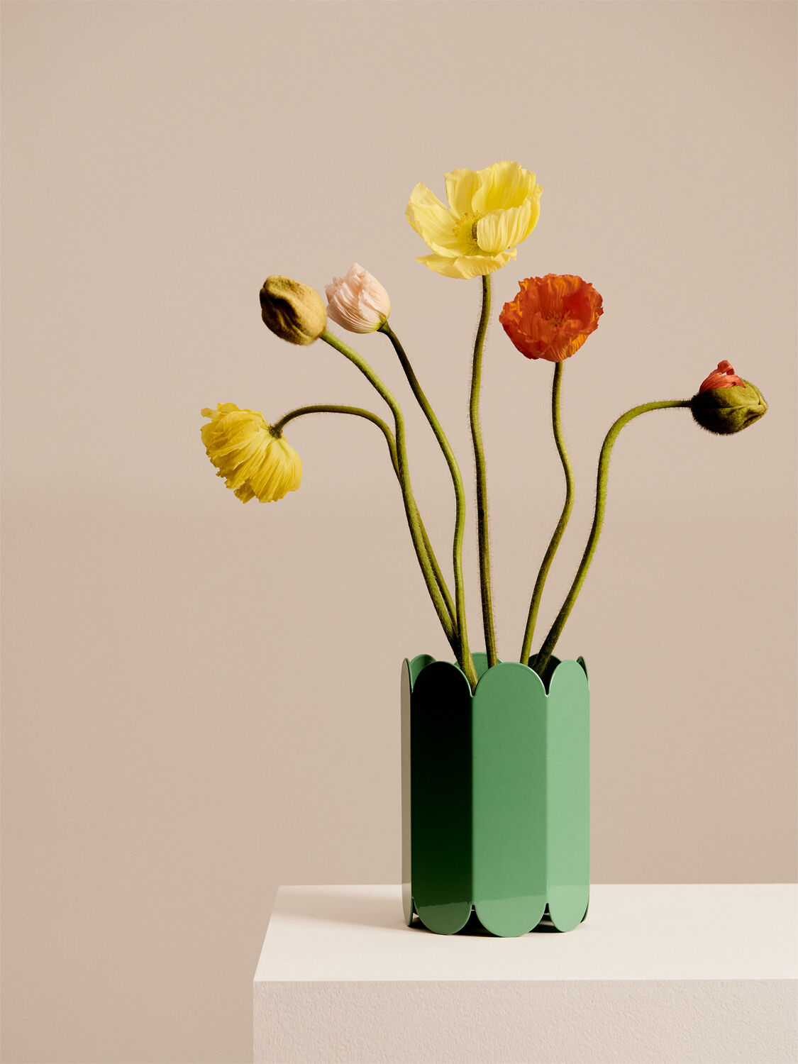 Arcs Vase-Small-Green