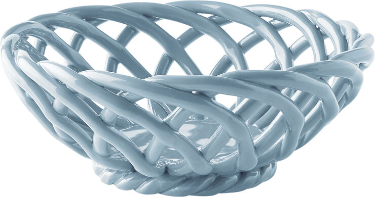 CERAMIC BASKET SICILIA SMALL LIGHT BLUE