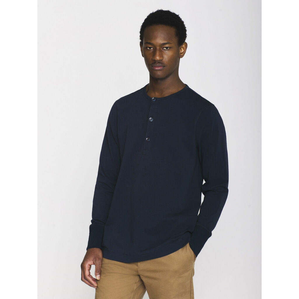 BO long sleeve henley - GOTS/Vegan