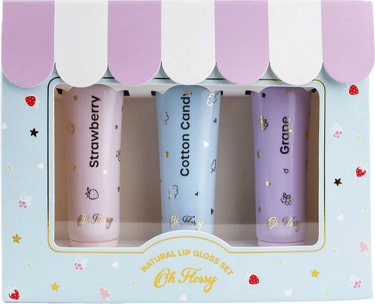 Oh Flossy - Naturlig Lip Gloss - Sæt med 3