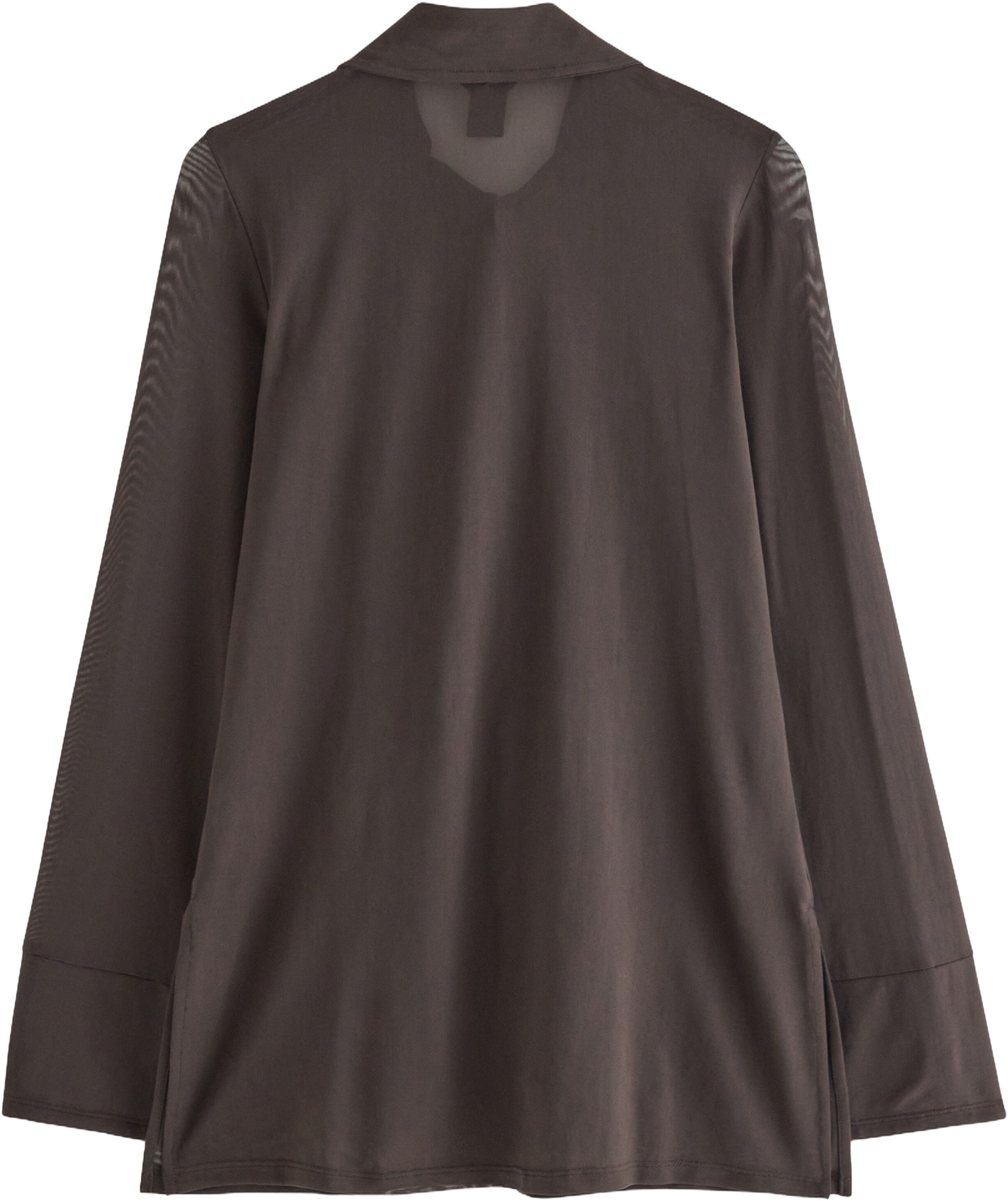 Long jersey shirt with collar and l