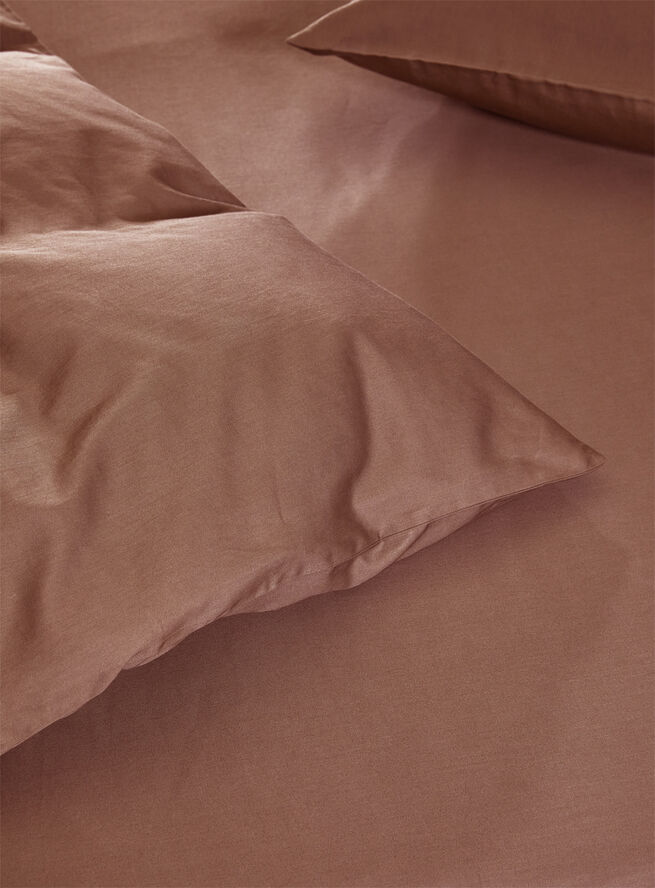 Harmoni stonewashed pudebetræk terracotta