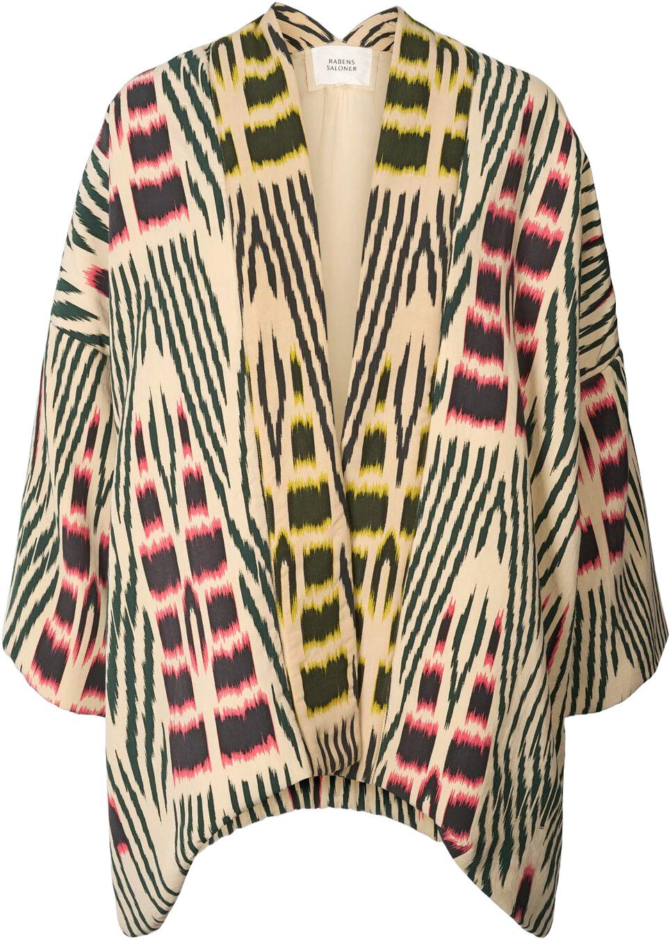 Ikat combo padded kimono - Abba
