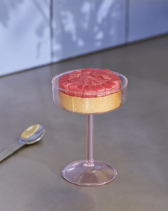 Tint Coupe Glass-Set of 2-Pink