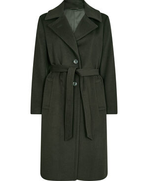 Cashmere Coat W - Clareta Belt Midi