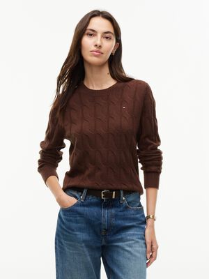 Pure Wool Chain Cable Knit Jumper