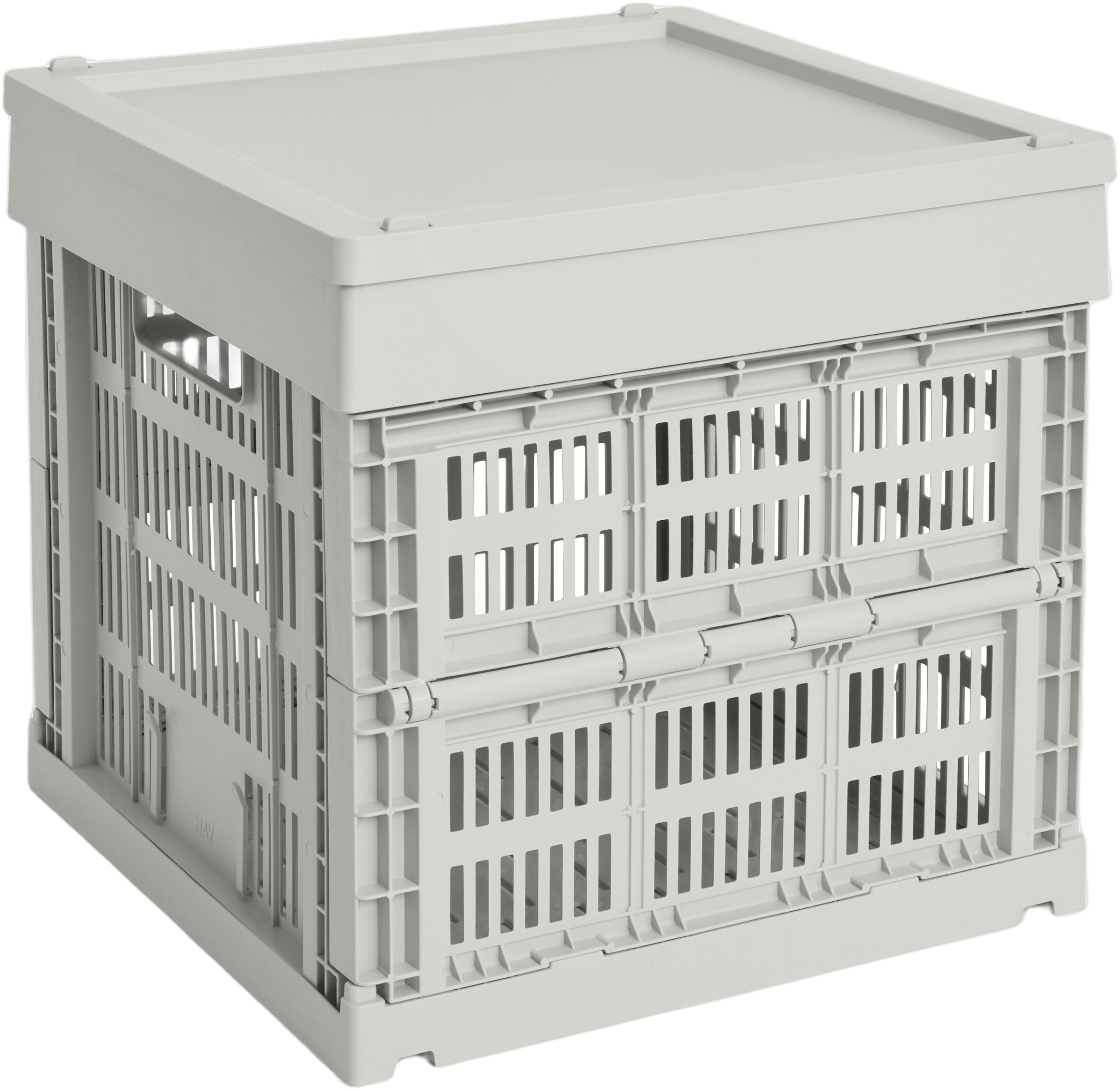 HAY Colour Crate Lid Plastic-Medium Square / Cube-Grey