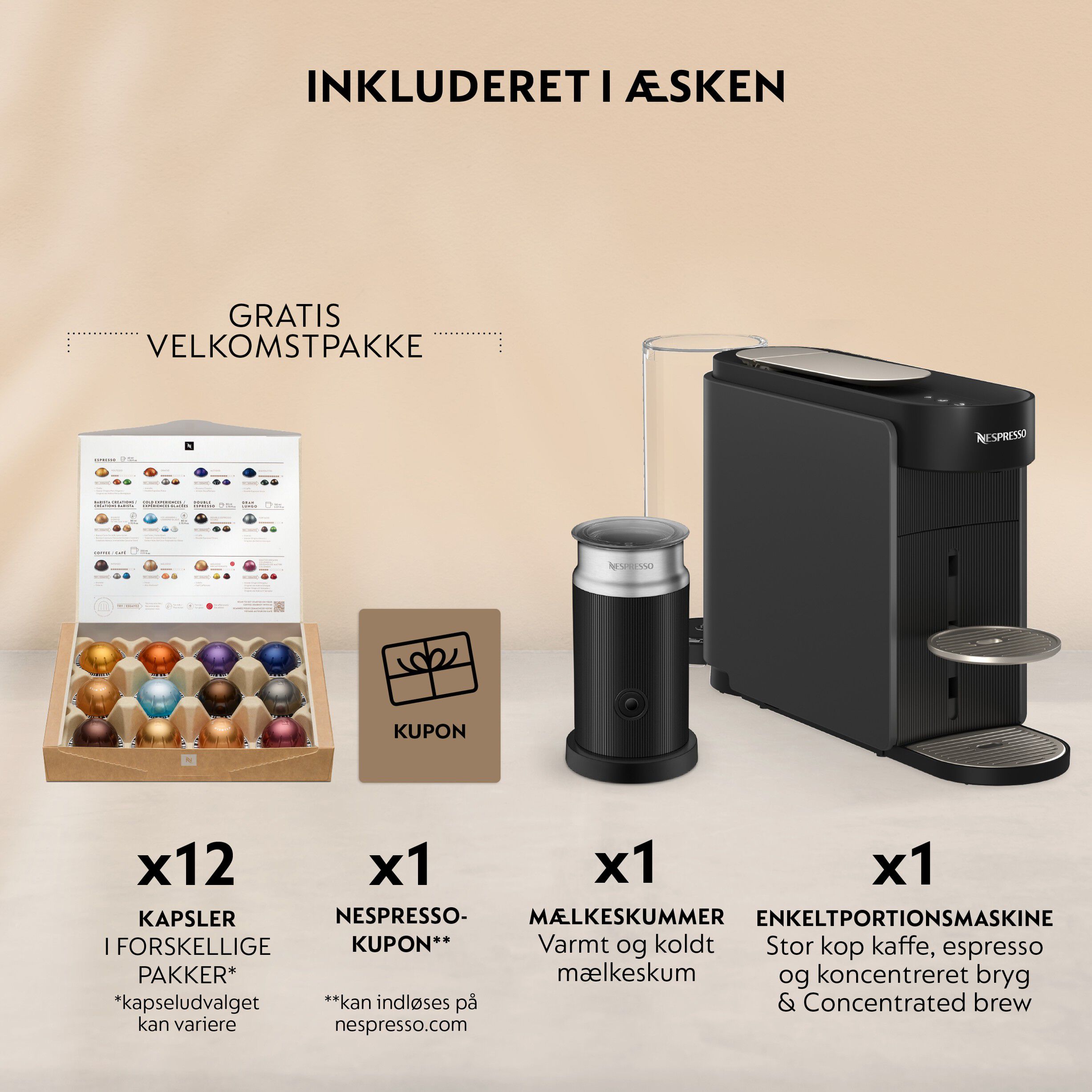 Vertuo Up & Milk kapselmaskine