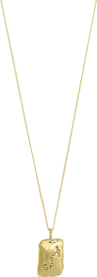 SCORPIO recycled Zodiac Sign necklace, gold-plated