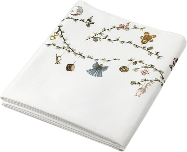 Hammershøi Christmas Dug 150x370 cm hvid m. deko