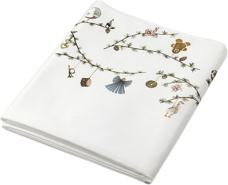 Hammershøi Christmas Dug 150x370 cm hvid m. deko