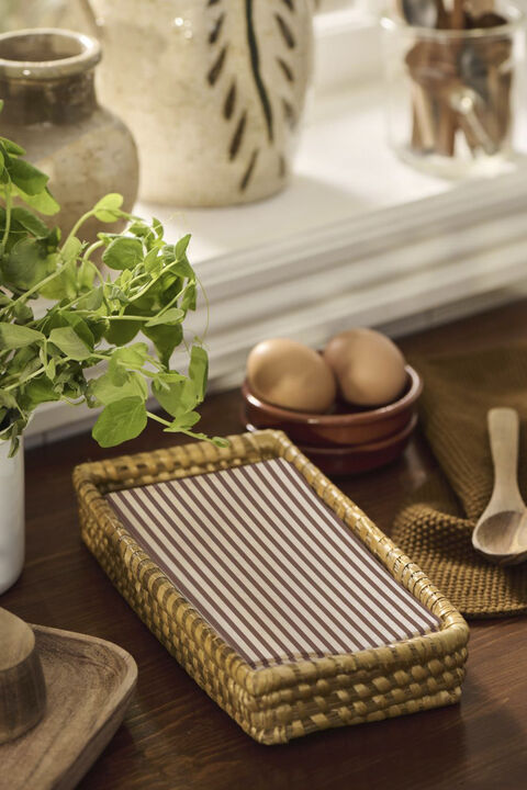 Serviet m/brune striber 16 stk pr pakke