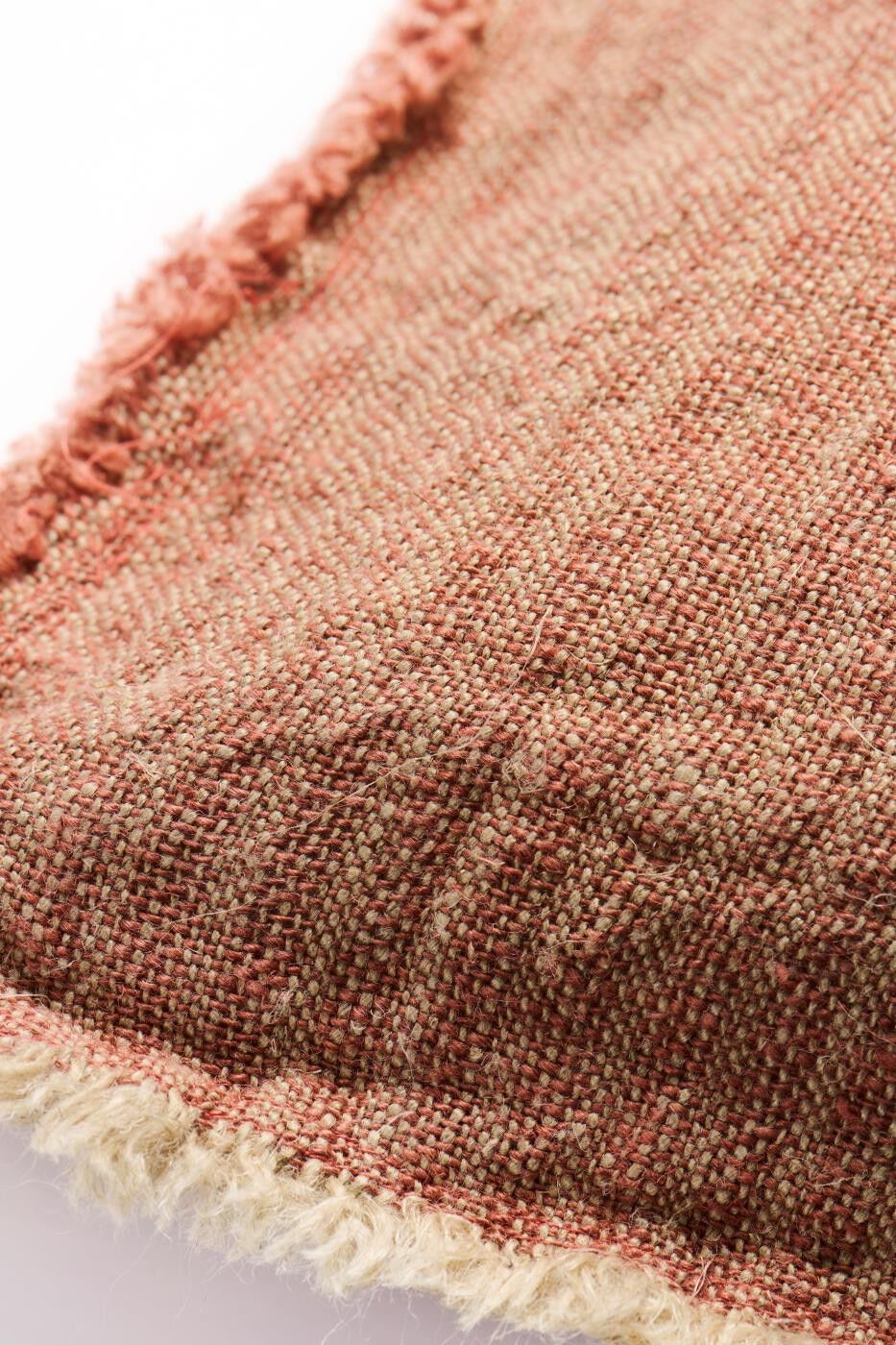 Pude natur/malva v&aelig;vede striber, 4 sider