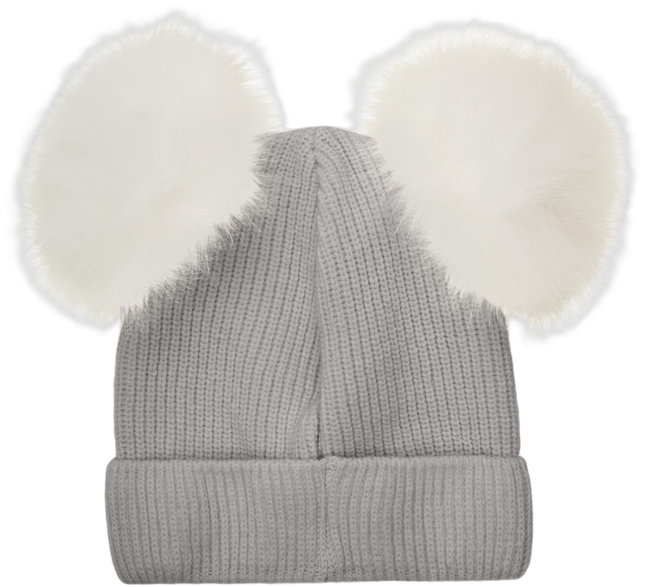 Hat Knit Alpaca Pompoms