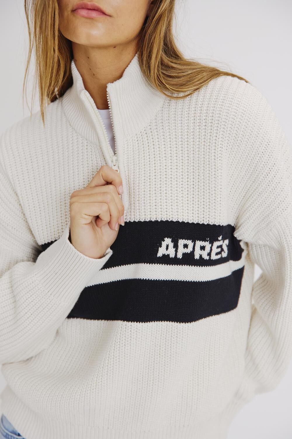 NMSTINA L/S HIGH NECK HALF ZIP KNIT