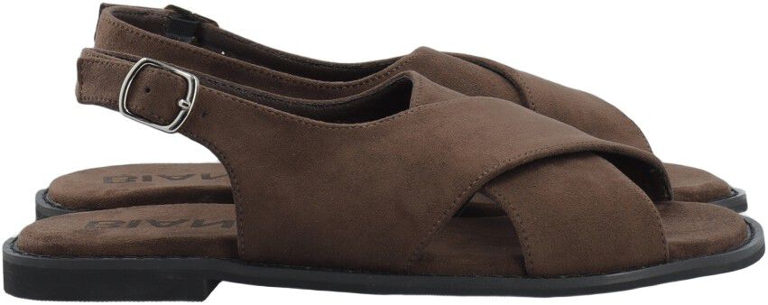 BIALEMON Cross Slingback Sandal Faux Suede