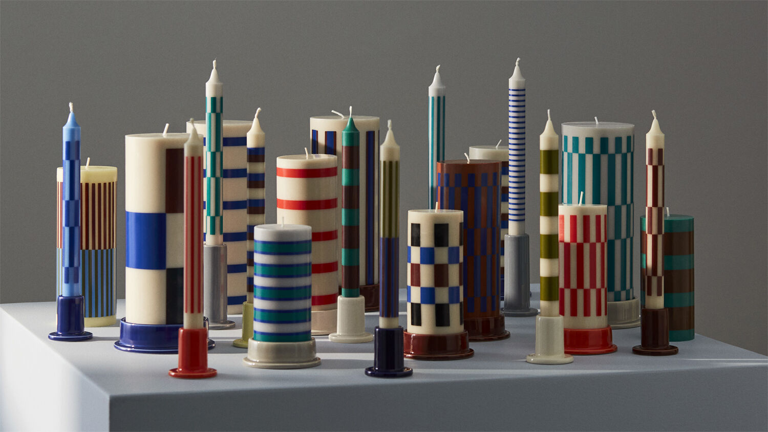 Column Candleholder-Medium-Off-white