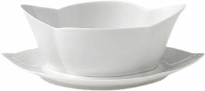 Hvid Riflet 55 cl. sovseskål
