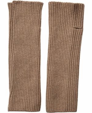 2717 Fingerless Glove Solid Beige