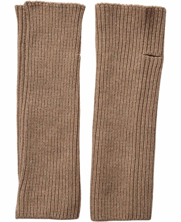 2717 Fingerless Glove Solid Beige