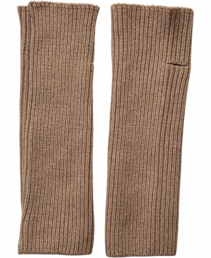 2717 Fingerless Glove Solid Beige