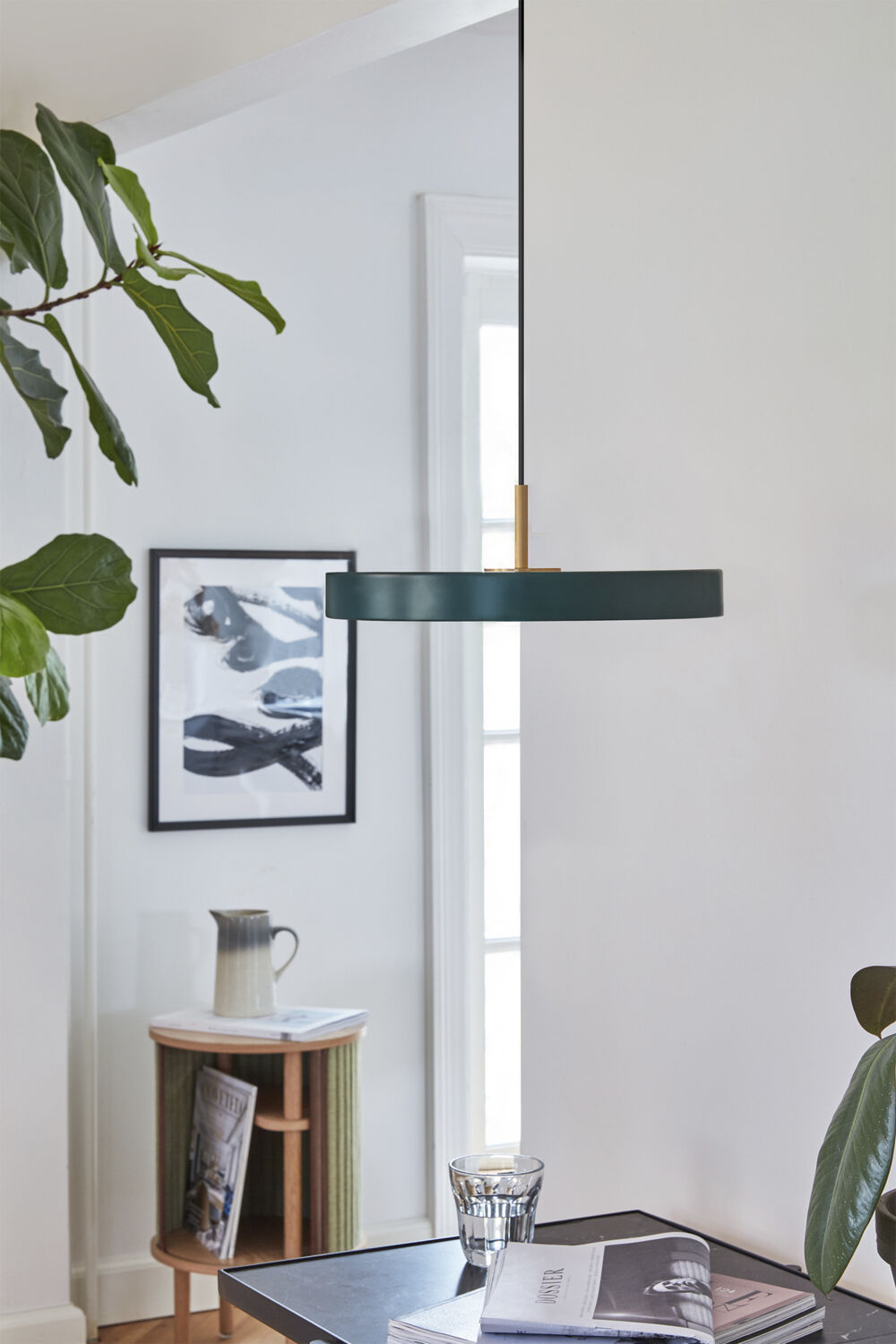 Asteria Mini forest green &Oslash; 31 x 10,5 cm, 2. 7m cordset