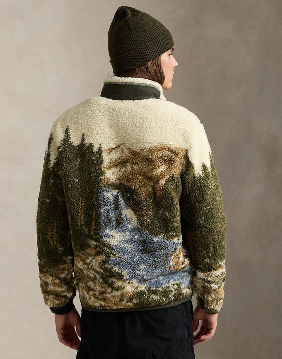 Pile Fleece Graphic Jacket