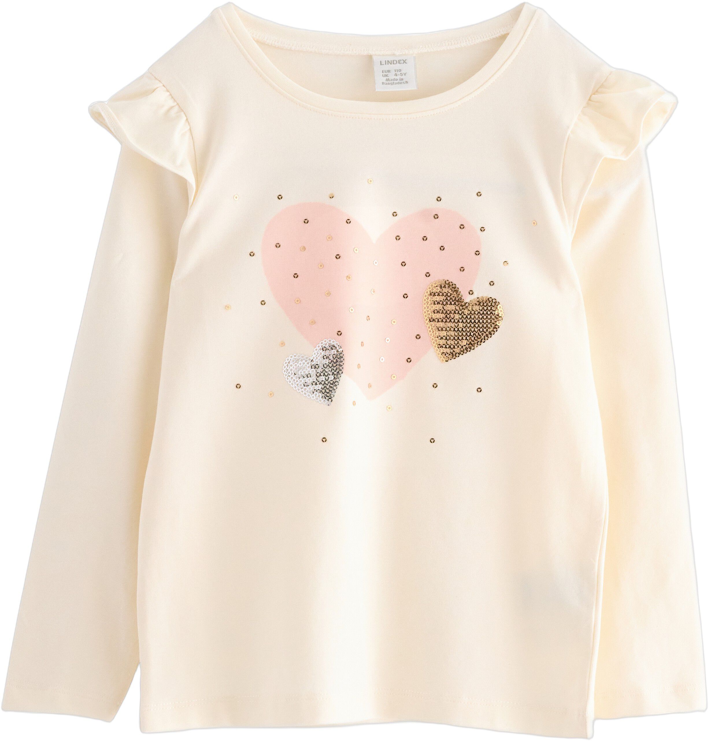 Long-sleeved top in soft cotton jer